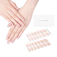 Danni Toni Semi Cured Gel Nail Strips Nude Translucent Starlight Mythology Cat Eye Gel Nail Stickers Moon And Stars Gel Nail