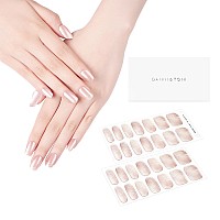 Danni Toni Semi Cured Gel Nail Strips Pink Mirror Enchanted Siren French Gel Nail Stickers Ombre Gel Nail Wraps 28 Stickers