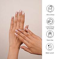 Danni Toni Semi Cured Gel Nail Strips Pink Mirror Enchanted Siren French Gel Nail Stickers Ombre Gel Nail Wraps 28 Stickers