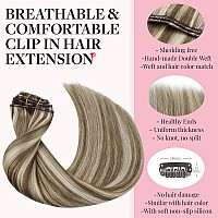 Maxita Hair Extensions Clip In Human Hair120G 7Pcs Platinum Blonde Bronde 14 Inchclip In Hair Extensions Real Human Hair Exten