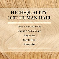 Maxita Clip In Hair Extensions Real Human Hair150G 7Pcs Beige Blonde 20 Inchremy Clip In Hair Extensions Seamless Clip In Exte