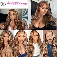 Atilck 360 Lace Front Wigs Human Hair Full Lace Human Hair Wigs Ombre Lace Front Wigs Human Hair 180 Density 427 Colored Honey