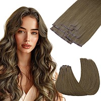 Maxita Clip In Hair Extensions Real Human Hair150G 7Pcs Medium Extra Ash Blonde 20 Inchremy Clip In Hair Extensions Seamless C