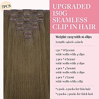 Maxita Clip In Hair Extensions Real Human Hair150G 7Pcs Medium Extra Ash Blonde 20 Inchremy Clip In Hair Extensions Seamless C