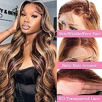 Atilck 360 Lace Front Wigs Human Hair Full Lace Human Hair Wigs Ombre Lace Front Wigs Human Hair 180 Density 427 Colored Honey