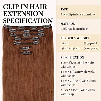 Maxita Hair Extensions Clip In Human Hair120G 7Pcs Bronzed Amber 22 Inchclip In Hair Extensions Real Human Hair Extensions Nat