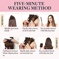 Maxita Hair Extensions Clip In Human Hair120G 7Pcs Bronzed Amber 22 Inchclip In Hair Extensions Real Human Hair Extensions Nat