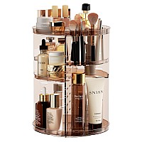 Rotating Makeup Organizer Countertop Diy Adjustable Trays Spinning Skincare Organizers Cosmetic Display Shelf With Perfume B