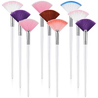 Maitys 9 Pieces Facial Brushes Fan Mask Brushes Soft Facial Applicator Brushes Tools For Peel Glycolic Mask Makeup For Mud Crea