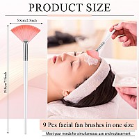 Maitys 9 Pieces Facial Brushes Fan Mask Brushes Soft Facial Applicator Brushes Tools For Peel Glycolic Mask Makeup For Mud Crea