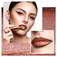 Oulac Glitter Lipstick For Women With Metallic 3D Shine Lightweight Hydrating Formula High Impact Lip Color Vegan Beauty Shee