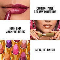 Oulac Glitter Lipstick For Women With Metallic 3D Shine Lightweight Hydrating Formula High Impact Lip Color Vegan Beauty Shee