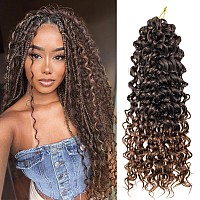 Gogo Curl Crochet Hair For Black Women Beach Curl Crochet Hair Bohemian Crochet Braids Natural Black Deep Wave Braiding Hair Ext