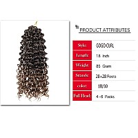 Gogo Curl Crochet Hair For Black Women Beach Curl Crochet Hair Bohemian Crochet Braids Natural Black Deep Wave Braiding Hair Ext