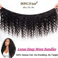 Dong H Hair Loose Deep Wave Bundles 12A Loose Deep Wave Bundles Human Hair 24 24 24 300G 100 Unprocessed Brazilian Virgin Hu