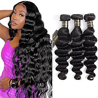 Dong H Hair Loose Deep Wave Bundles 12A Loose Deep Wave Bundles Human Hair 28 28 28 300G 100 Unprocessed Brazilian Virgin Hu