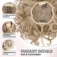 Lommel Messy Bun Hair Piece For Women 70G Elastic Drawstring Loose Wave Curly Hair Buns Hair Piece Synthetic Hair Bun Hair Exten