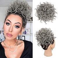 Lommel Messy Hair Bun Hair Piece Drawstring Loose Curly Hair Buns Scrunchies Natural Soft Clip In Hair Extensions Ponytail Thick