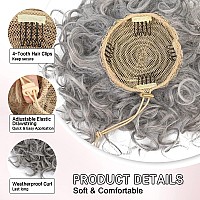 Lommel Messy Hair Bun Hair Piece Drawstring Loose Curly Hair Buns Scrunchies Natural Soft Clip In Hair Extensions Ponytail Thick