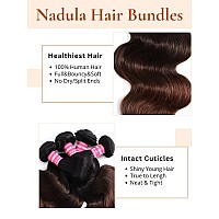 Nadula Chestnut Brown Ombre Body Wave Human Hair Weave 1 Bundle 12A Brazilian Remy Hair Bundles Balayage Colored Human Hair Wav