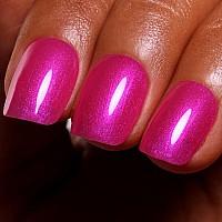 Ozzeal Pearl Gel Nail Polish Hot Pink Glitter Pearl Gel Nail Polish Sparkle Shimmer Gel Glitter Nail Polish Fall Winter Soak Of