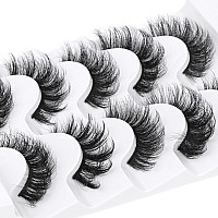 Fluffy Eyelashes 5 Styles D Curl Strip Lashes Mink Wispy False Eyelashes Natural Thick Fake Eyelashes Volume Long 18Mm Eye Lash