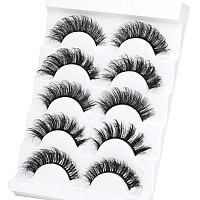 Fluffy Eyelashes 5 Styles D Curl Strip Lashes Mink Wispy False Eyelashes Natural Thick Fake Eyelashes Volume Long 18Mm Eye Lash