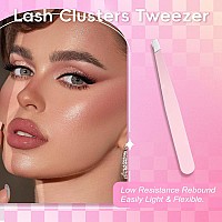 Fadlash Lash Extension Diy Kit Volume Fluffy Lash Clusters D Curl Cluster Lashes With Lash Bond And Seal Lash Tweezers For Diy E