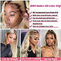 Smavida Glueless Ombre Blonde Lace Front Wigs Human Hair For Black Women 13X4 1B613 Body Wave Lace Front Wigs 150 Density Hd Tr