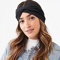 Dreshow Extra Wide Headbands For Women Cotton Turban Knotted Bandana Head Bands Non Slip Boho Hair Accessories For Sports Yoga