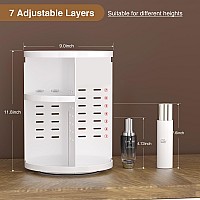 360 Large Rotating Makeup Organizer Countertop Clear Acrylic Makeup Organizers Organizador De Perfumes 7 Layers Large Make Up