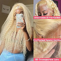 13X4 Hd Blonde Lace Front Wigs Human Hair Pre Plucked 150 Density 613 Deep Wave Lace Front Wigs Hd Transparent Undetectable Mel