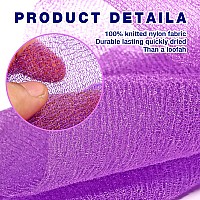 Riuota 4 Pieces Exfoliating Washcloth Shower Towel African Net Sponge Japanese Wash Cloth Face Exfoliating Sponge Loofah Exfolia