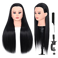 Weiran 2628 Mannequin Head Styling Head Human Hair Cosmetology Manikin Doll Training Head For Hairdresser Practice Braiding F