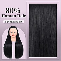 Weiran 2628 Mannequin Head Styling Head Human Hair Cosmetology Manikin Doll Training Head For Hairdresser Practice Braiding F