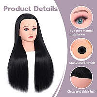 Weiran 2628 Mannequin Head Styling Head Human Hair Cosmetology Manikin Doll Training Head For Hairdresser Practice Braiding F