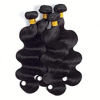 Taziza Body Wave Bundles Human Hair 4 Bundles24 26 28 30 Inch10A Grade 100 Unprocessed Brazilian Virgin Hair Body Wave Bundle