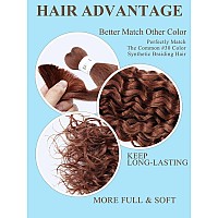 Brown Braiding Hair Water Wave 100G 14 Inch Color 30 Deep Wave 2 Bundles Bulk Human Hair For Braiding 10A Brazilian Virgin Aubur