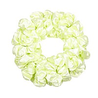 16 Pcs Yellow Satin Scrunchies Big Hair Ties Ponytail Holders For Thick Curly Hair No Crease Or Damage Cute Pony Tails Fo