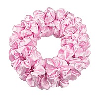 Ivyu 16 Pcs Pink Satin Hair Scrunchies For Womens Thick Curly Hair No Crease Hair Ties No Damage Fit For All Kinds Of Hair