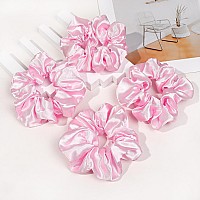 Ivyu 16 Pcs Pink Satin Hair Scrunchies For Womens Thick Curly Hair No Crease Hair Ties No Damage Fit For All Kinds Of Hair