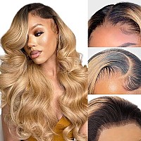 Sfd Wear And Go Glueless Wigs Honey Blonde Lace Front Wigs Human Hair T1B27 Blonde Human Hair Wigs Pre Plucked Pre Cut 150 Den