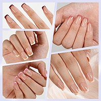 Misssix French Gel Nail Tips 160Pcs French Tip Press On Nails Short Square No Need To File Tips Prelasting Fake Nails For Na