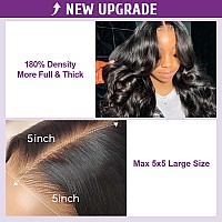 Uonoco Glueless Wigs Human Hair Pre Plucked Pre Cut 5X5 Hd Lace Closure Wigs Human Hair Wear And Go Glueless Wig 180 Density Bo