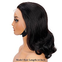 A Future Tongmei 16 Inch Body Wave Bob Wig Human Hair 13X4 Hd Lace Frontal Bob Wigs Human Hair Free Part 180 Density Loose Wavy