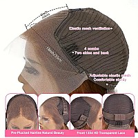 Alimoonbeam Chocolate Brown Lace Front Wig Human Hair Body Wave 200 Density Hd Lace Front Glueless Wigs Human Hair Pre Plucked 4