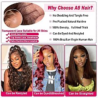 Alimoonbeam Chocolate Brown Lace Front Wig Human Hair Body Wave 200 Density Hd Lace Front Glueless Wigs Human Hair Pre Plucked 4