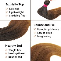 Colors Braiding Hair Pre Stretched 28 Inches 3 Bundles Extensions Kanekalon Synthetic Hair Three Color Mix Diy Combinations