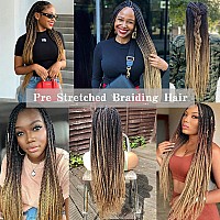 Colors Braiding Hair Pre Stretched 28 Inches 3 Bundles Extensions Kanekalon Synthetic Hair Three Color Mix Diy Combinations