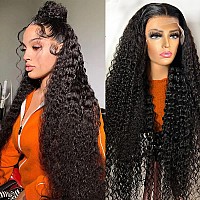 Xsy Deep Wave Lace Front Wigs Human Hair Curly Wig Preplucked 200 Density 13X4 Hd Lace Frontal Wigs Human Hair Natural Hairlin